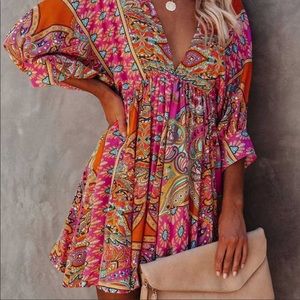 Multi colored Bohemian Dress